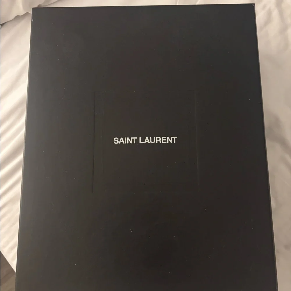 Saint Laurent Tan Wedge Sandals - Picture 3 of 4